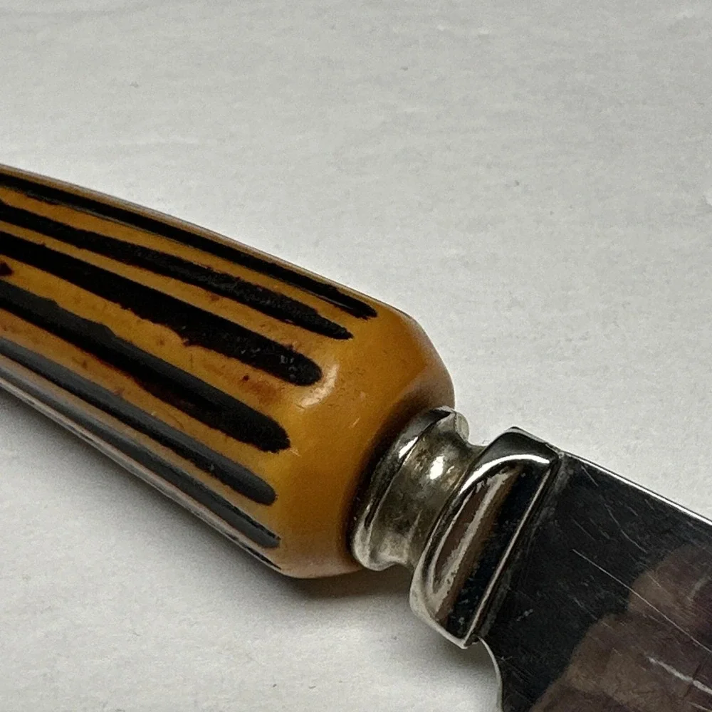 Parker & Son Rippledge Carving Knife Bakelite Handle Stainless Steel England